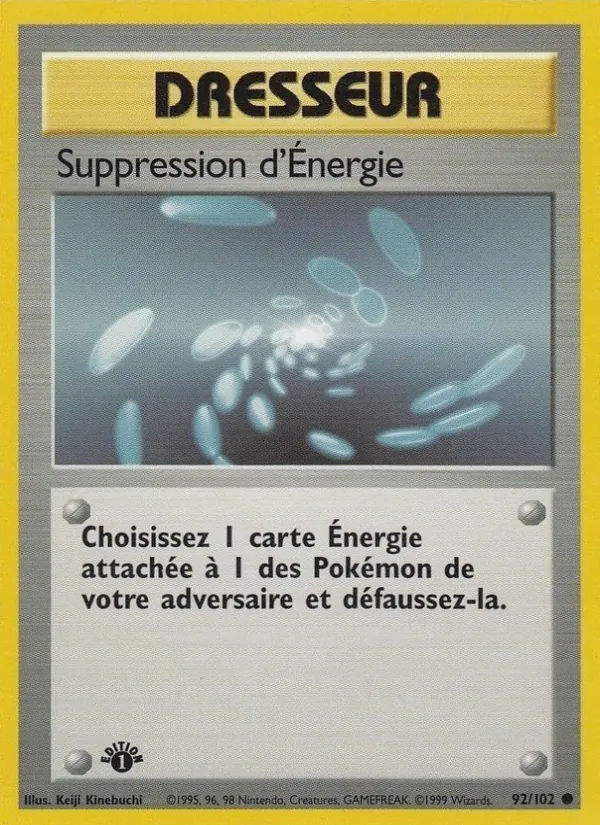 Suppression d&rsquo;Énergie