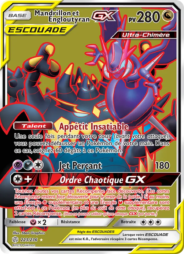 Mandrillon et Engloutyran GX